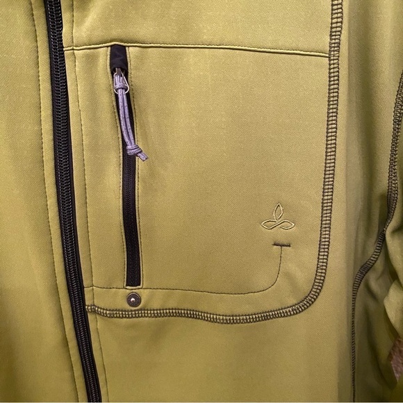 PRANA Men Green Fleece Lined Zipped Jacket Size XL - Picture 4 of 11